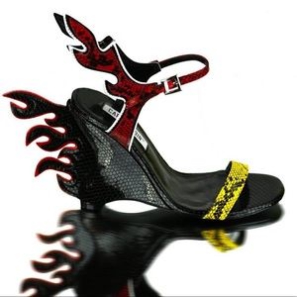 "FLAMES" Wedges  !! NEW SNAKESKIN MIX !! - Picture 5 of 6